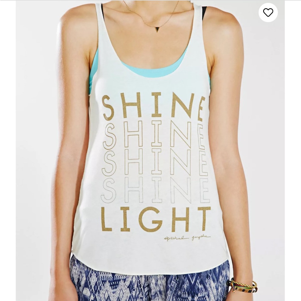Spiritual Gangster Shine Light Tank Top. Size L NWT